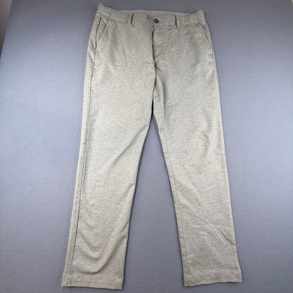 Tommy Bahama On Par Flat Front Pants Mens 34x30 Khaki Green Performance Golf